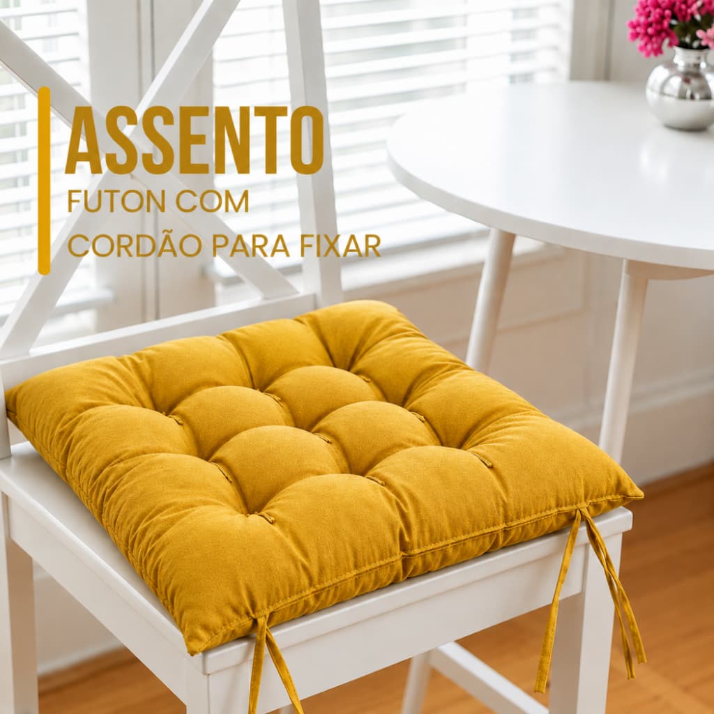 Assento Futon 40x40 cm Oxford Colorido Almofada para cadeira
