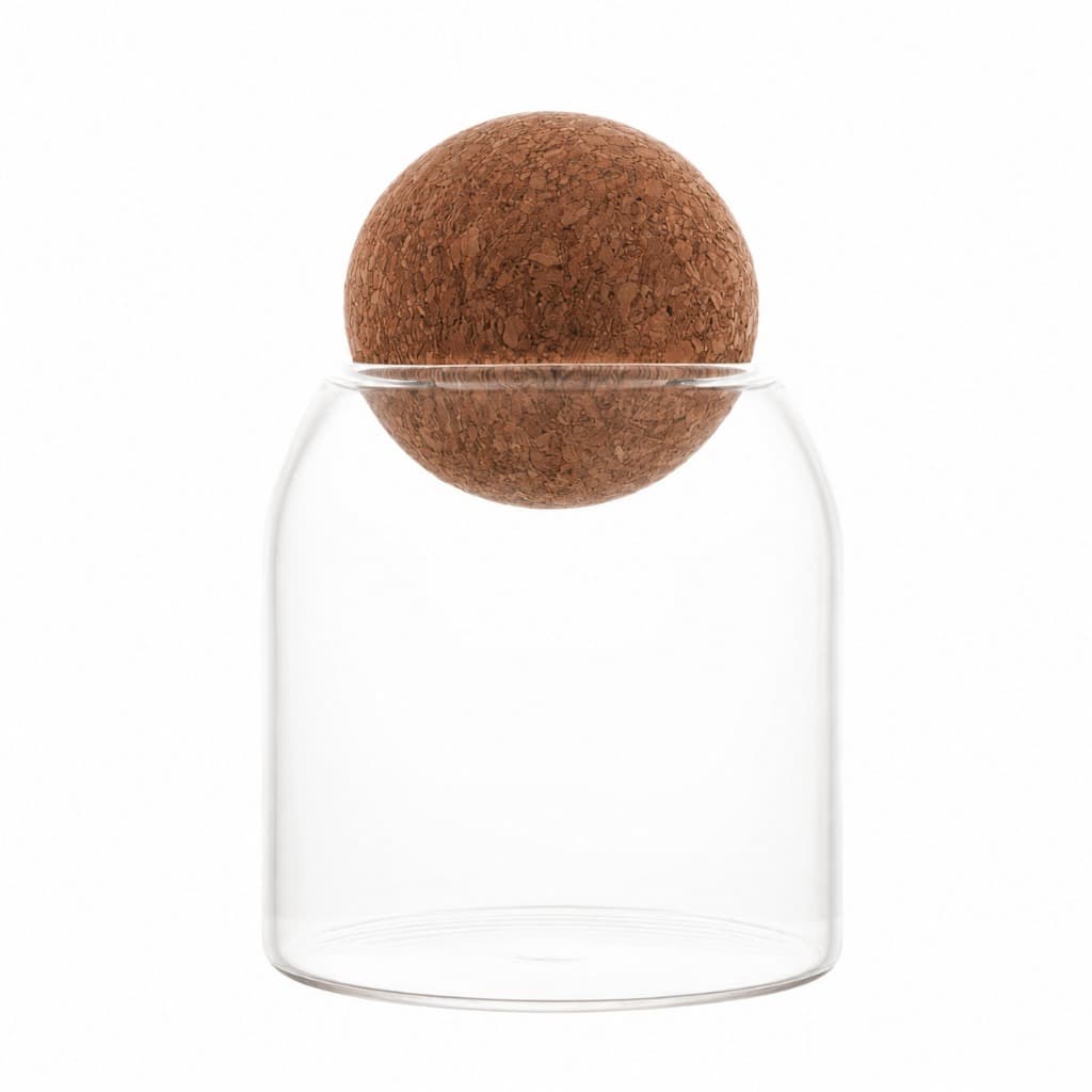Pote Vidro Tampa Esfera Rolha 510ml Hermetico Cozinha Temperos Graos Decorativo Organizador Original