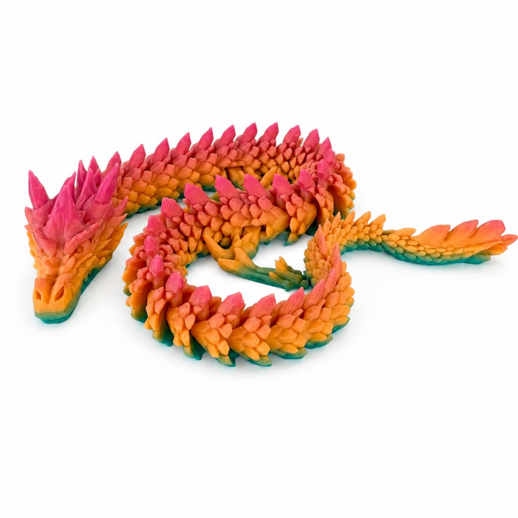 Dragão Articulado 60cm Fidget Toy Anti Stress Sensorial Peça Única
