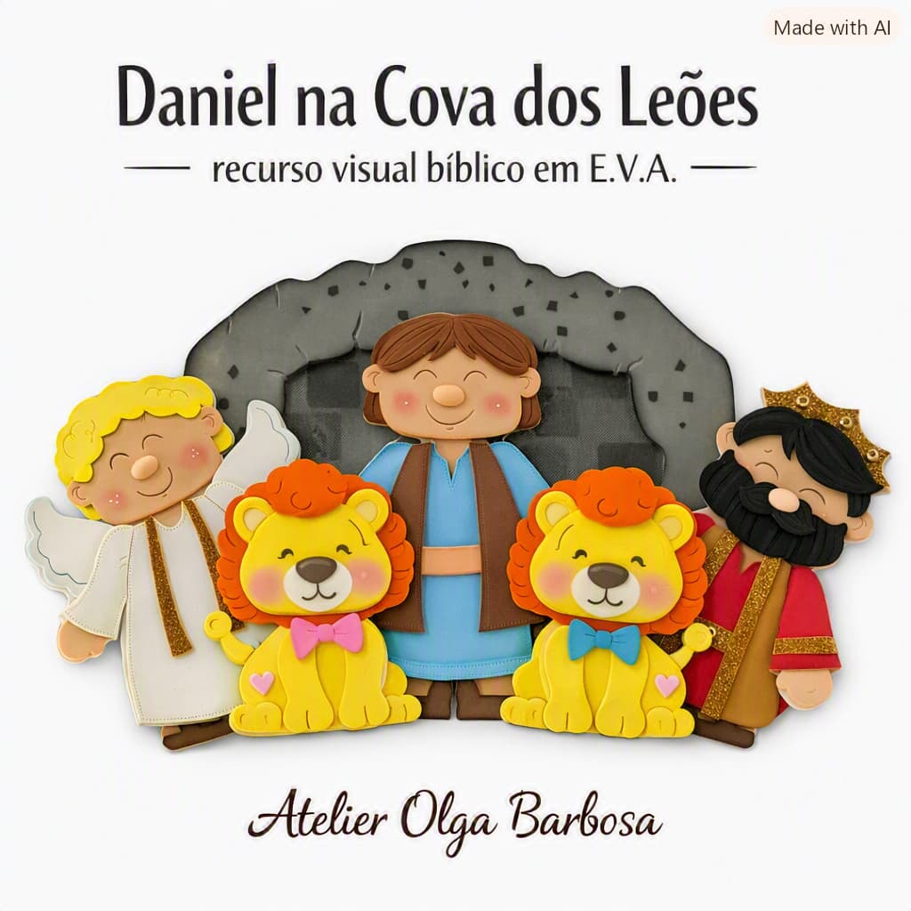 Daniel na Cova dos Leões/Recurso Visual Bíblico em E.V.A./Código140/26
