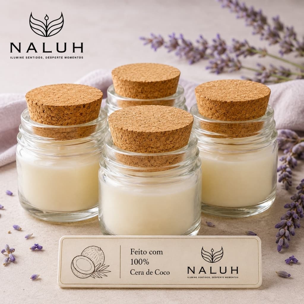 Mini Velas Aromaticas Vegana Prontas - Para Lembrancinhas Casamentos Batizados