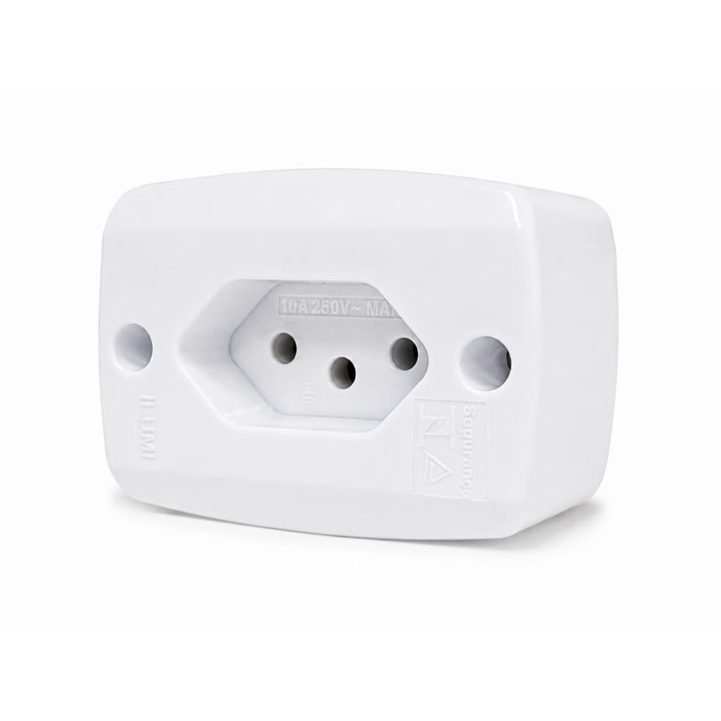 Tomada de Sobrepor Bipolar 2P+T 10a 250v 63140