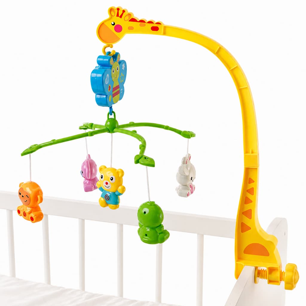 Móbile Musical Girafa para Berço com Som Giratório Brinquedo Infantil Bebê