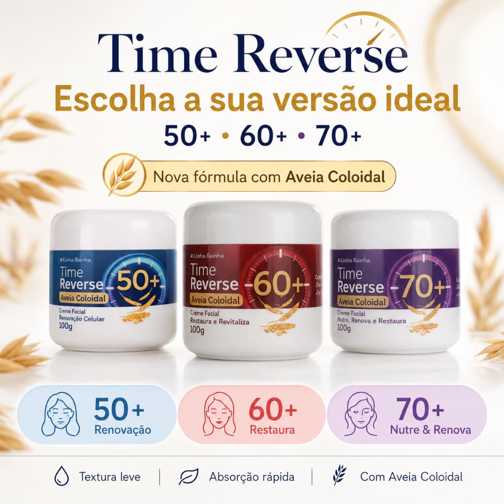 Linha Time Reverse Creme Facial Rejuvenescedor Abelha Rainha -100g