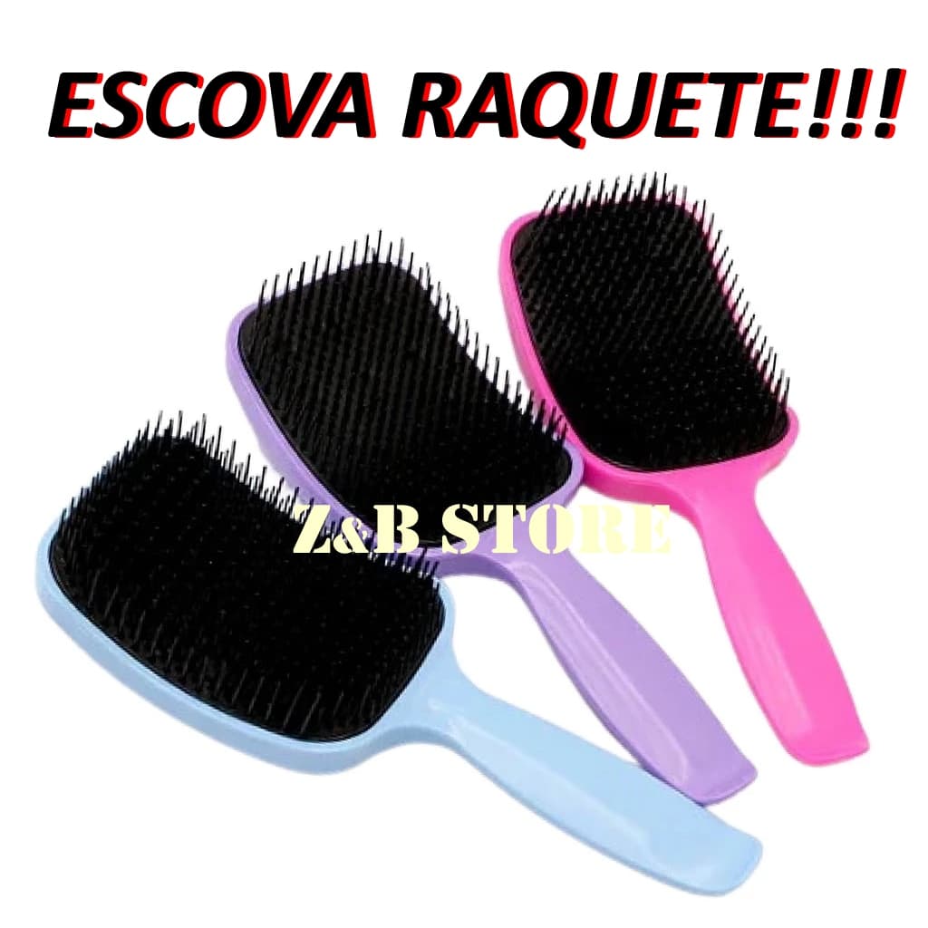 Escova Raquete Desembaraço Suave – Cuida e Desembaraça Sem Quebrar