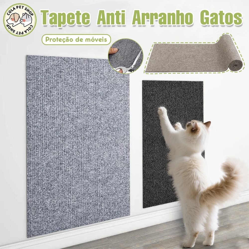 Arranhador adesivo para gatos 60x200 cm, tamanho extra grande, protetor de móveis e parede, cortável