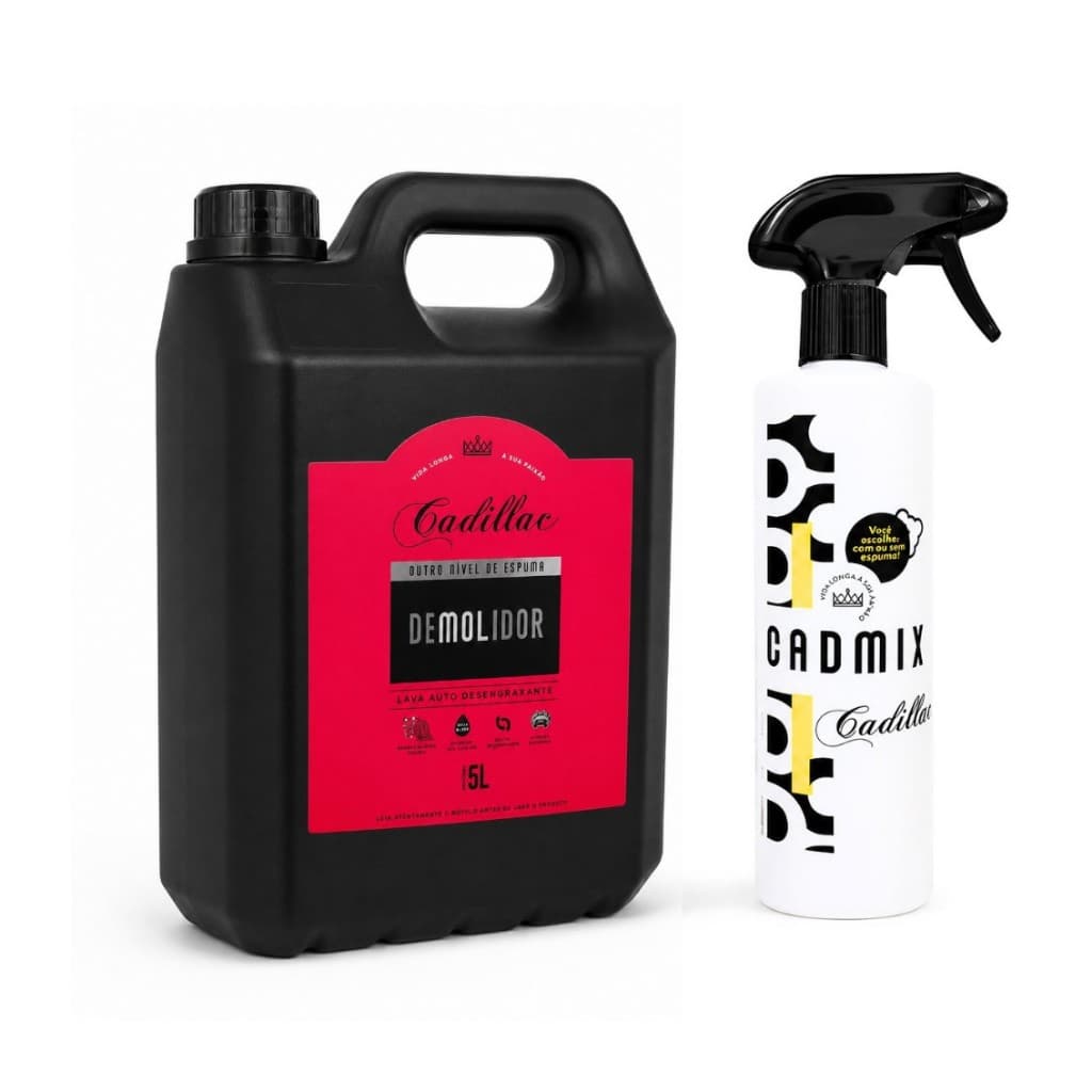 Kit Shampoo Auto Mol Demolidor 5L + Cadmix Dupla Ação | Limpeza Máxima e Acabamento Profissional
