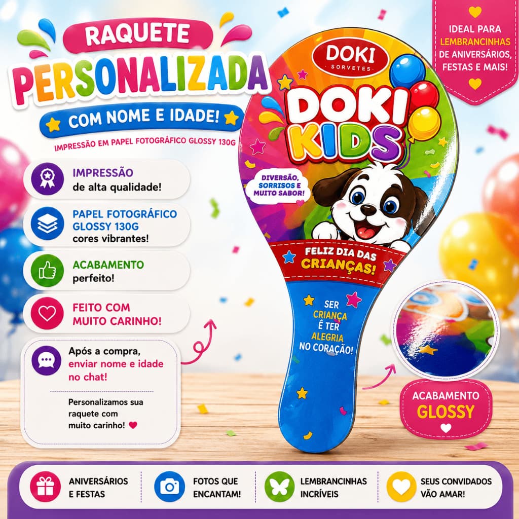 Kit 60 Raquete Personalizadas