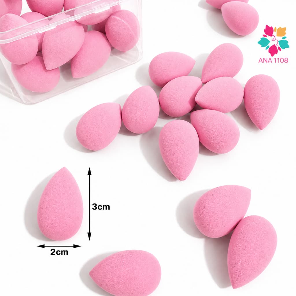 ANA1108 12Unidades Mini Gota d'água Esponjas Maquiagem Profissional Macia Macia Acabamento