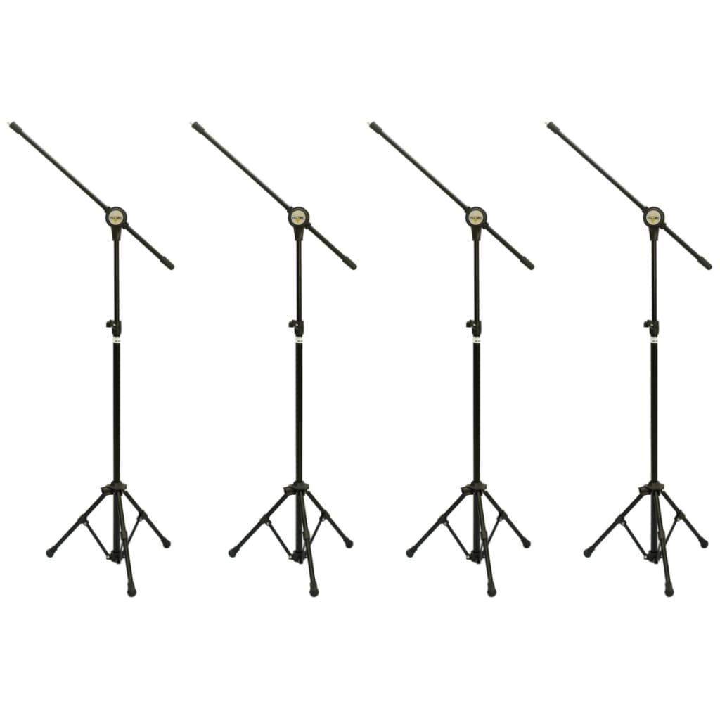 4 Suporte E Pedestal P/ Microfone C/ Regulagem e Tripé Vector