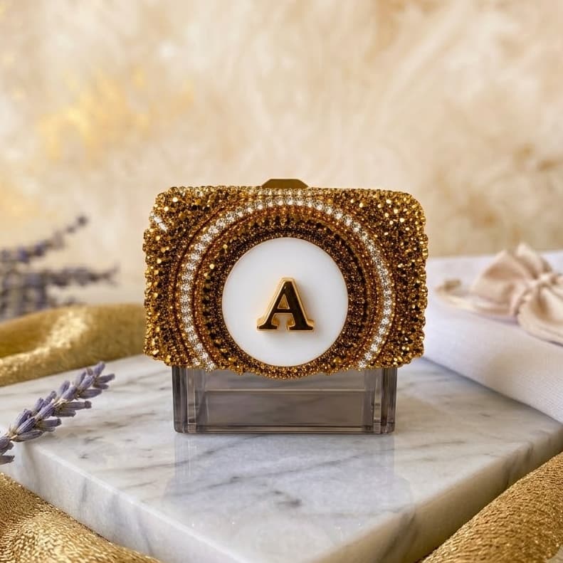 Carimbo Trodat Personalizado Médio em Strass Luxo Nome Profissão