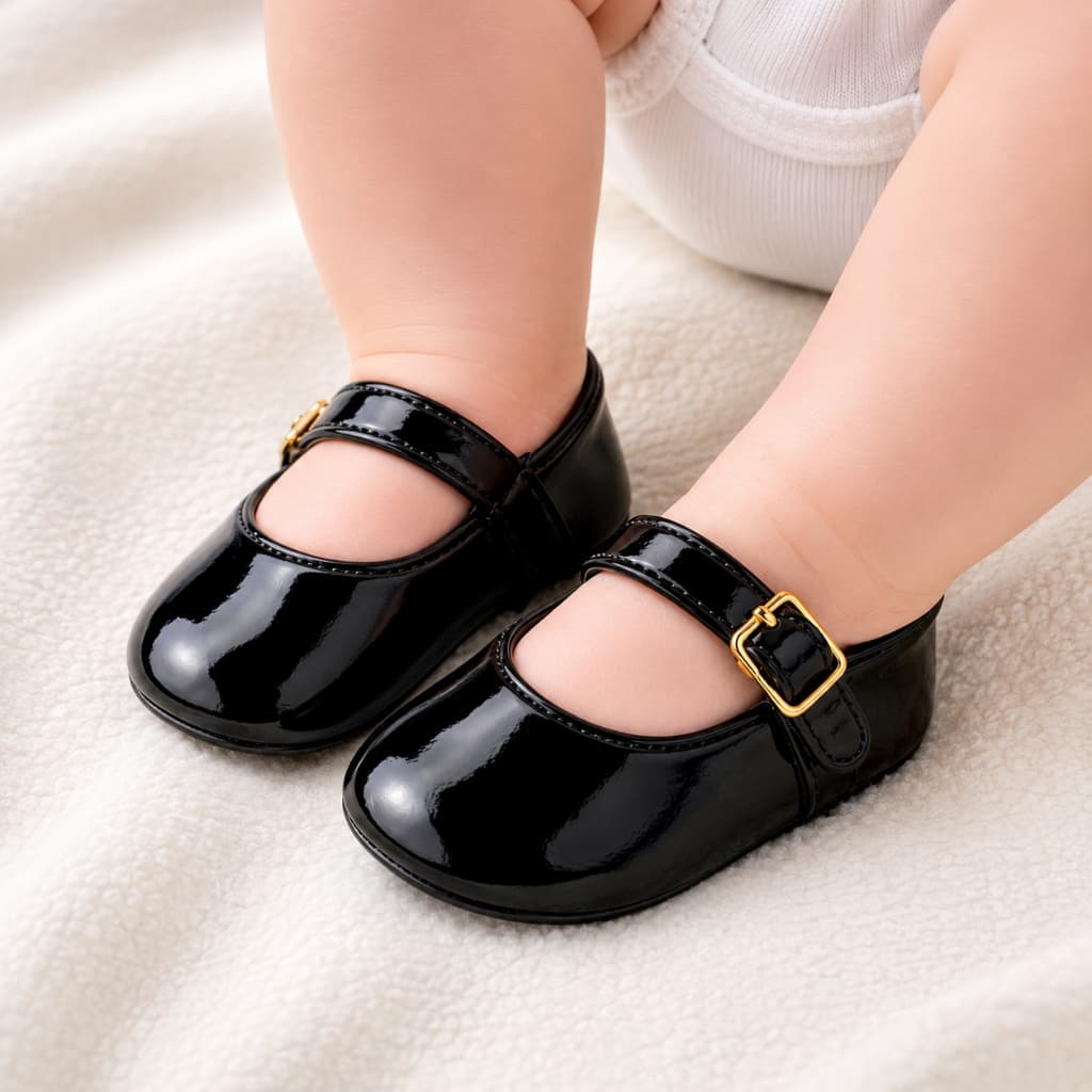 Sapatilha de bebê sapatinho batizado menina super confortável e macia n° 13 ao 18