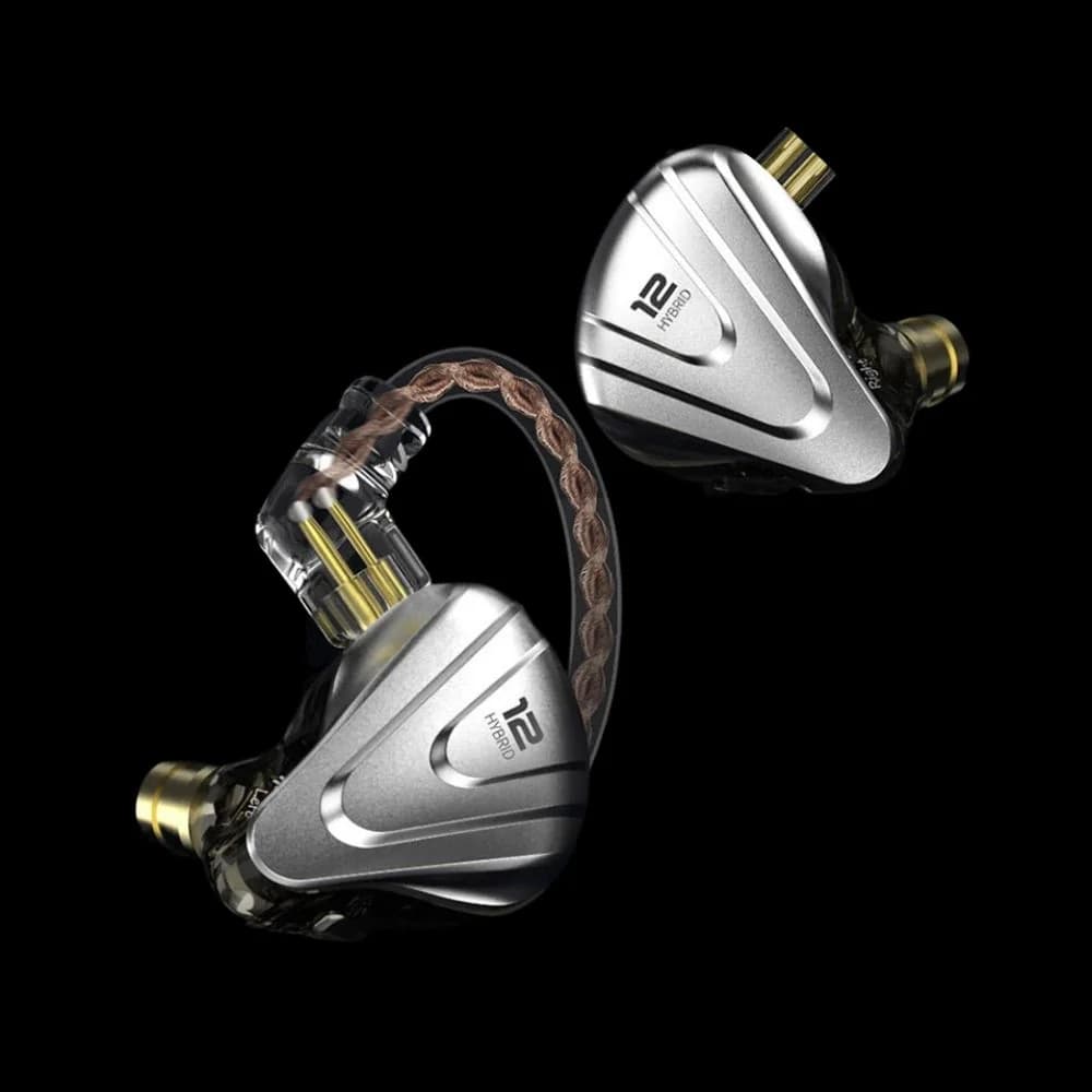 Fone De Ouvido In-ear KZ ZSX TERMINATOR Profissional Retorno de Palco Black SEM MICROFONE + BAG INCLUSO