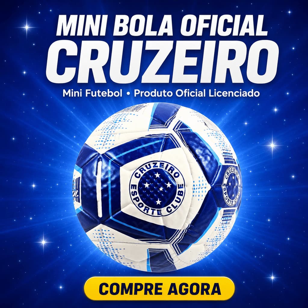Mini Bola Oficial Cruzeiro PU Futebol Licenciada Autenticidade Torcedor Presente Colecionar Decoração