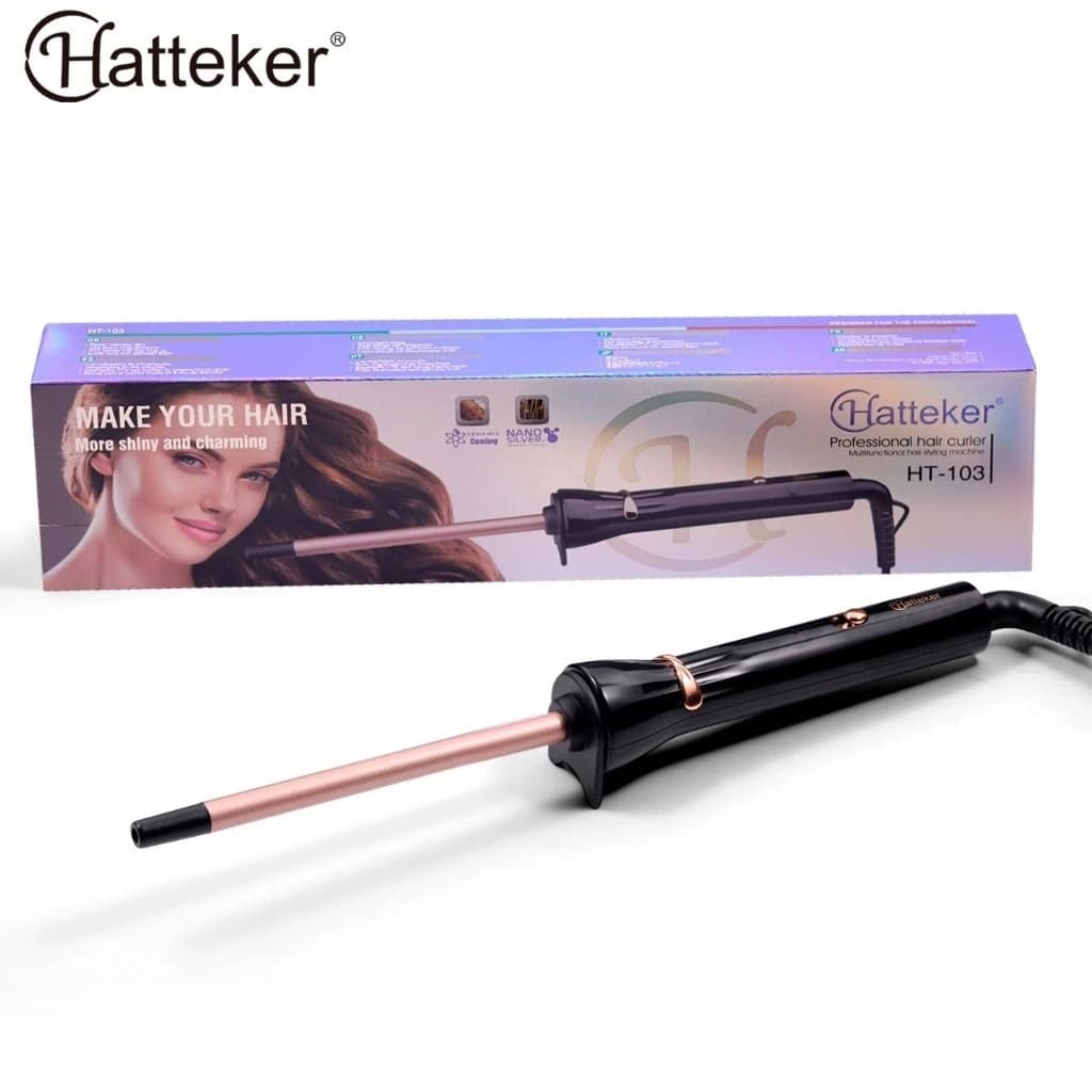Modelador De Cabelos babyliss 9mm Modeladores De Cerâmica Com Fio Esquenta Rápido HT-103 Bivolt Hatteker Original