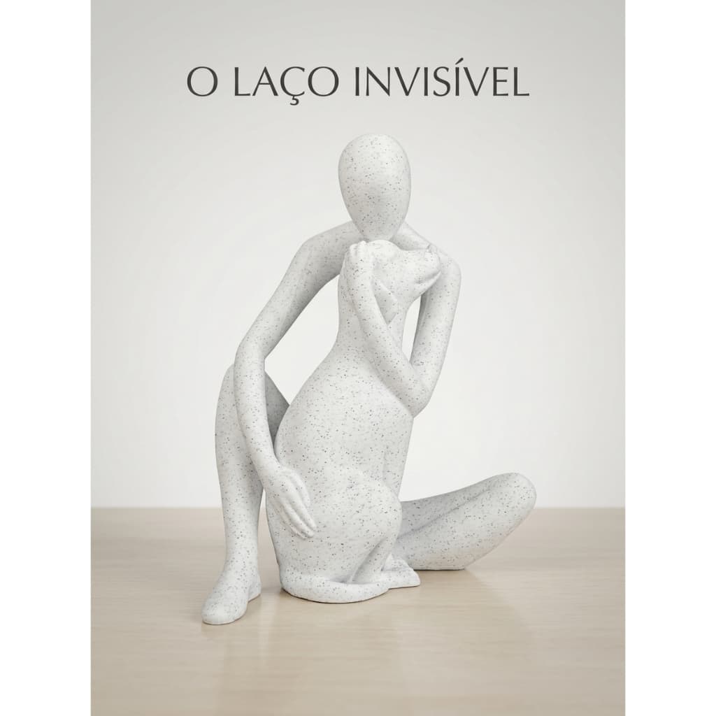 Escultura Decorativa Melhor Amigo Nobody Pessoa Abraçando Cachorro Estátua Decoração