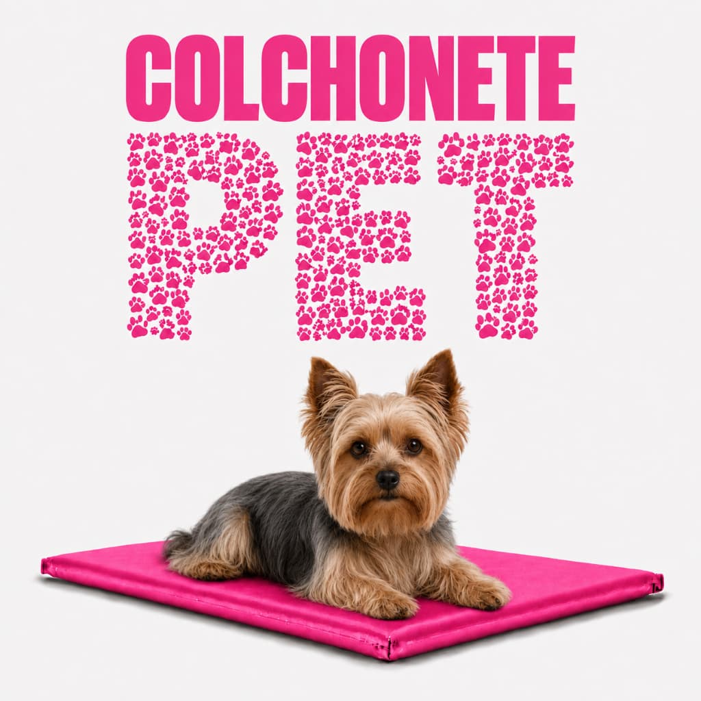 Colchonete Pet Rosa Impermeável para Cães e Gatos 90x40x3cm Lavável