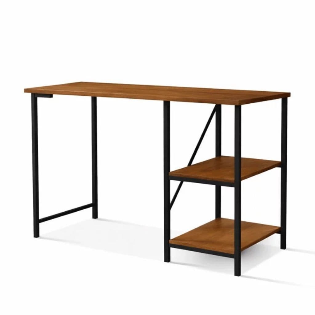 Escrivaninha Para Escritório e Estudos Com Prateleira em Mdf 110cm Estrutura em Aço