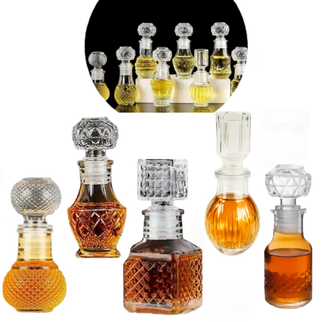 Kit 8 Mini Licoreira Garrafa De Vidro C/ Tampa 50 Ml