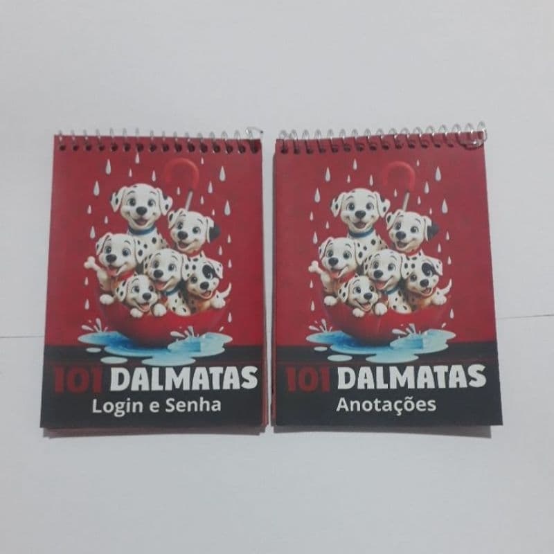 kit Dalmatas de Bloco de Login e Senha e Anotações com 50 folhas cada da Nossa linha nostálgica ....