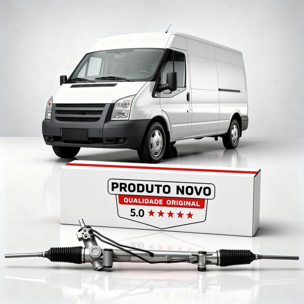 Caixa Setor Direção Hidráulica Ford Transit 2008 a 2014 Nova Pinhão Liso 47mm Válvula Baixa