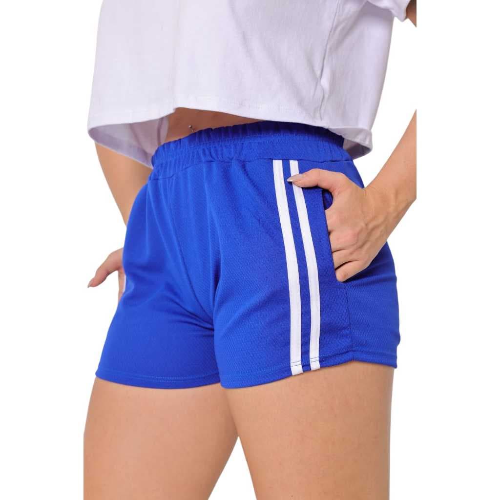 Short Dry Fit com elstano premium modelador Feminino Academia Jogador volei praia natação futebol caminhada
