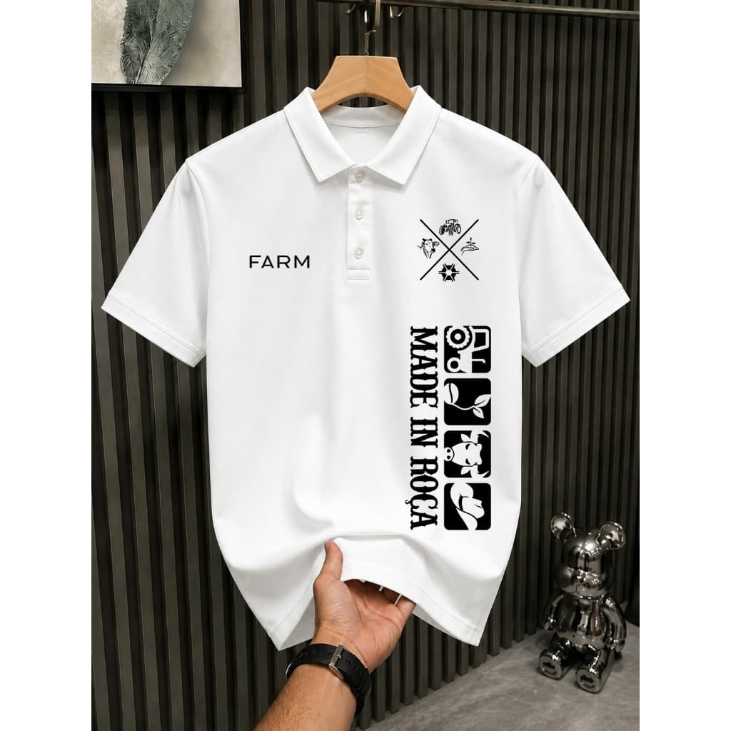 Camisa Polo Farm Made In Roça Camisa Premium Boa Malha Piquet