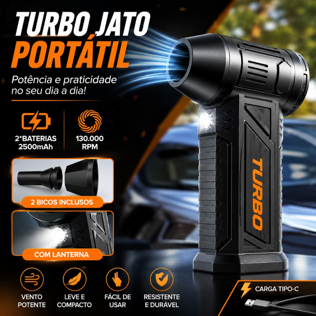Mini Soprador Turbo Jet 130000RPM Portatil Poderosa Velocidade Do Vento 35 M/s Ventilador De Jato De Alta Potência