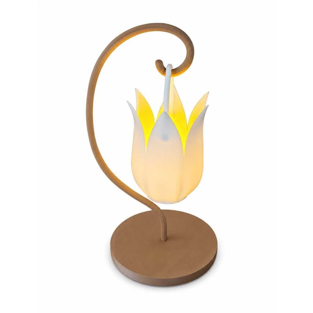 Luminária Tulipa LED Decorativa – Abajur Moderno para Quarto, Sala e Escritório