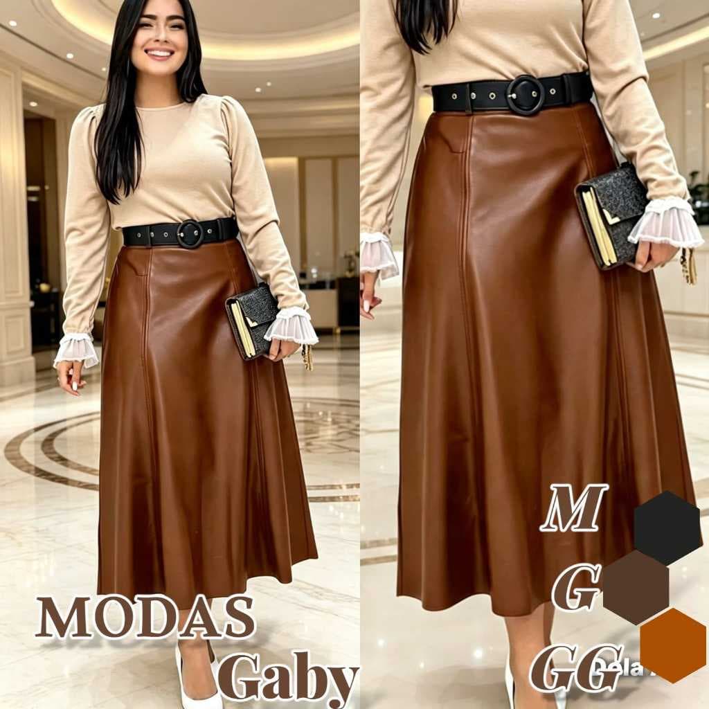 Saia de Couro Sintético de Alta Qualidade: Macia, Resistente e Elegante moda evangelica