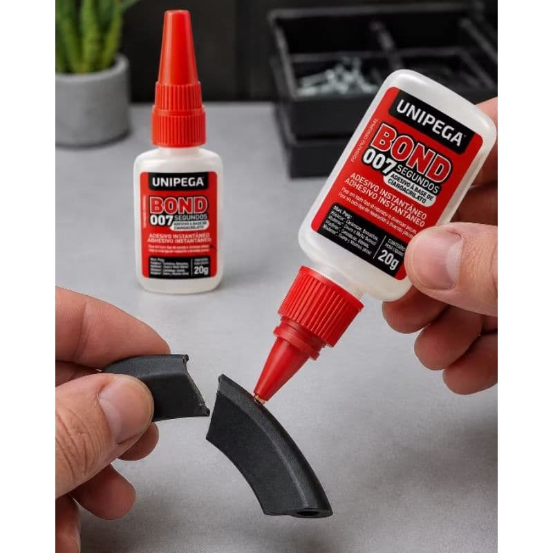 Cola Instantânea Bond 007 Unipega 20g Adesivo Kit Atacado de 1 a 10 Unidades  Alta viscosidade