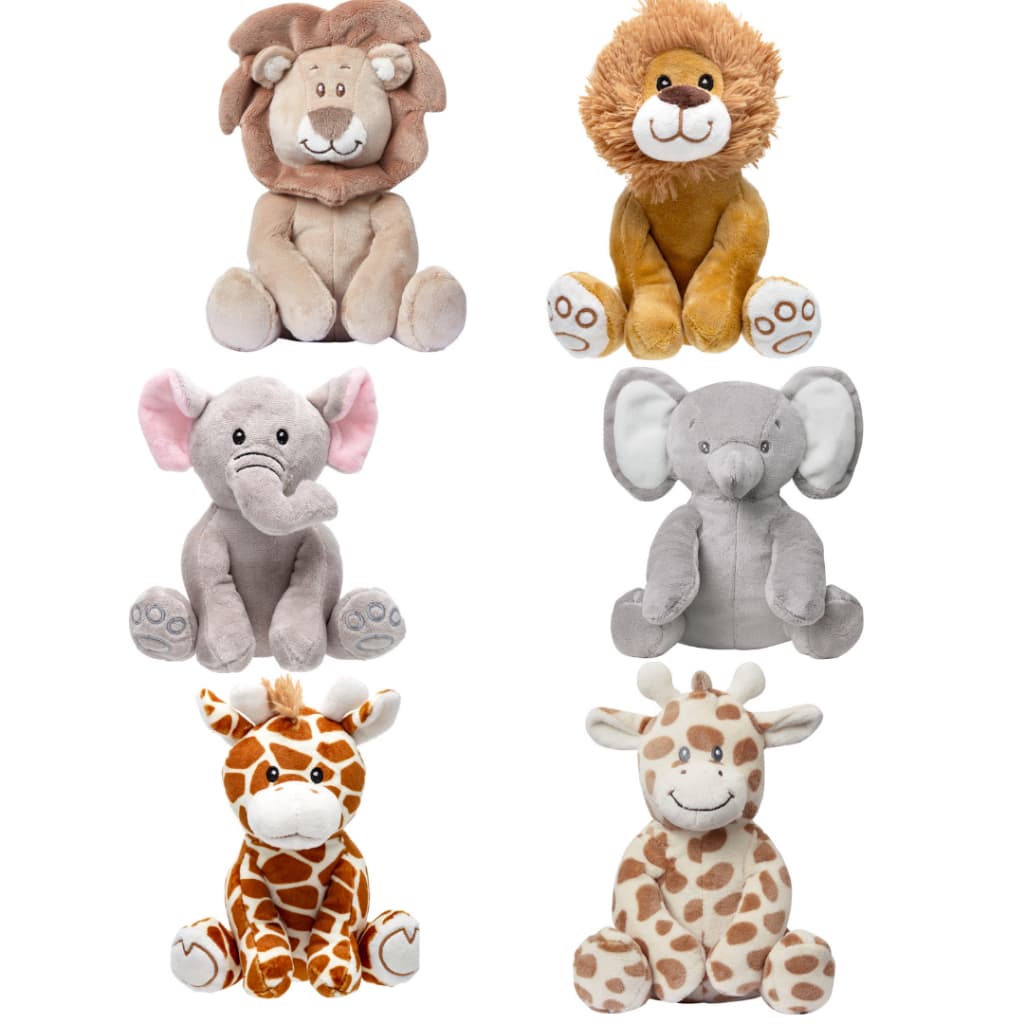 Brinquedo de Pelúcia para Bebê Girafa Elefante e leao Buba