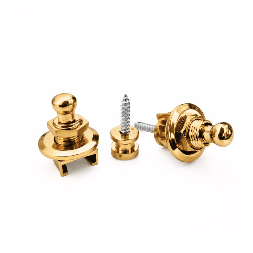 Trava De Correia Strap Lock Guitarra, Violao E Baixo Dourado