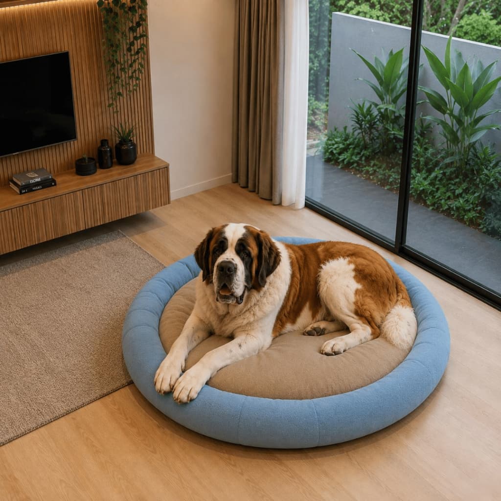 Tapete Pet Cama Redonda Manta Luxo Cachorro Gato Grande Antiderrapante Macia Confortável Lavável
