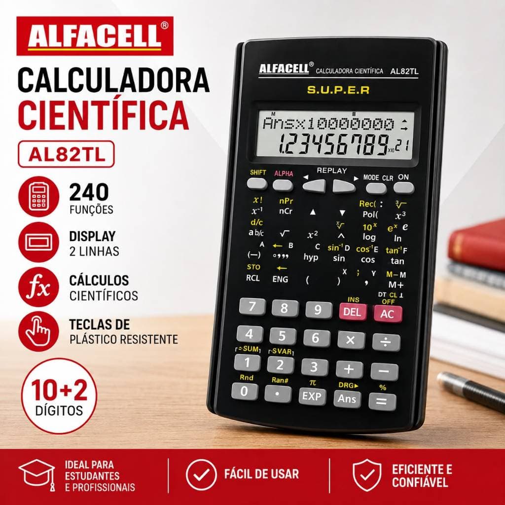 CALCULADORA CIÊNTIFICA DE MESA 16CM