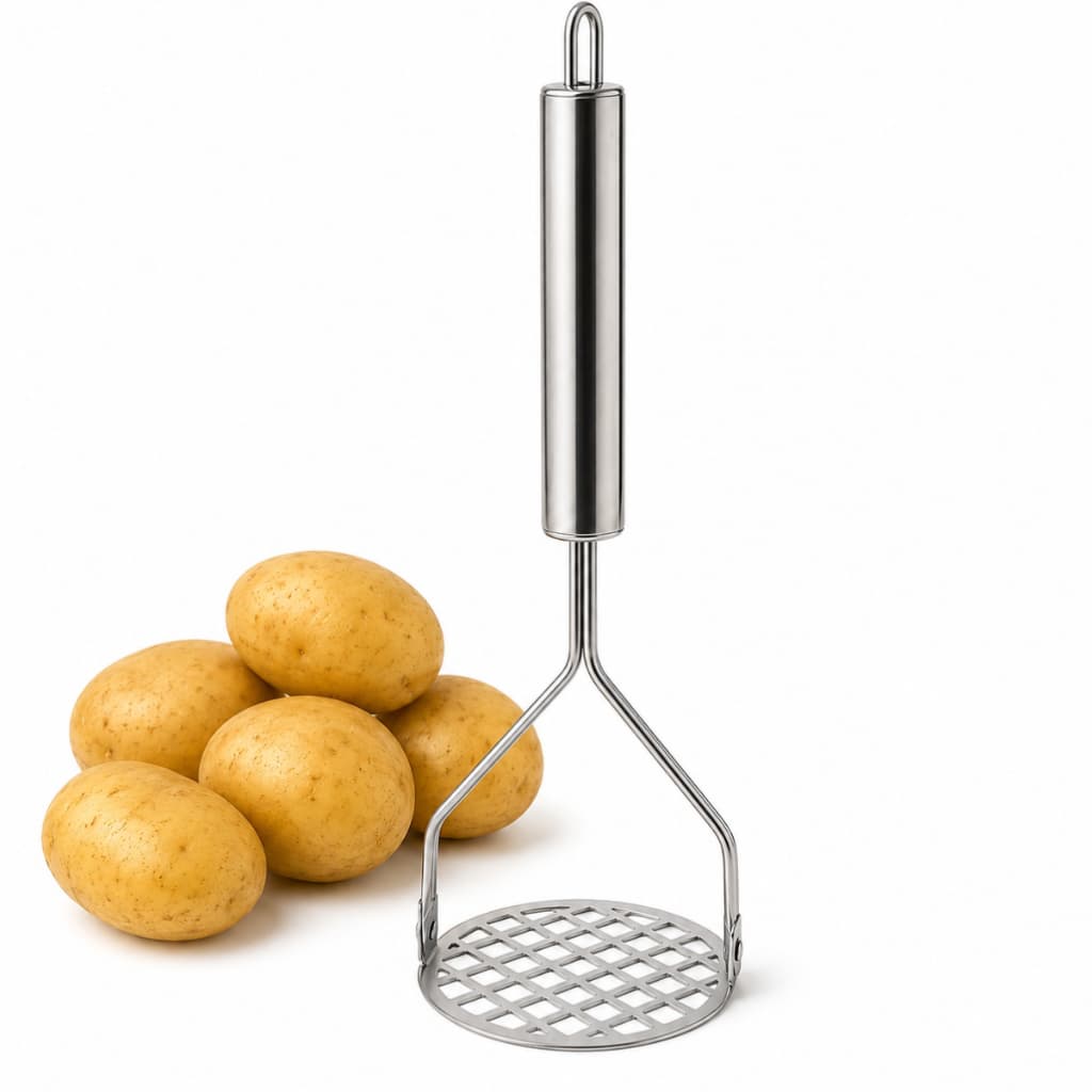 Amassador Espremedor Em Aço Inox De Batatas E Legumes