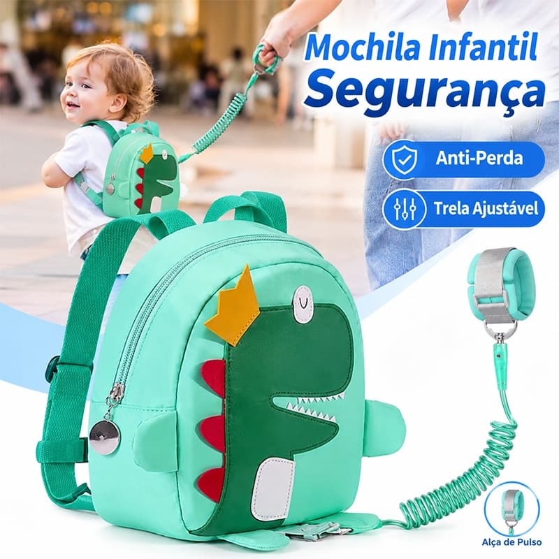 Mochila Infantil Segurança Com Trela Anti-Perda Alça De Pulso Para Crianças Bebê Passeio Viagem Proteção Infantil