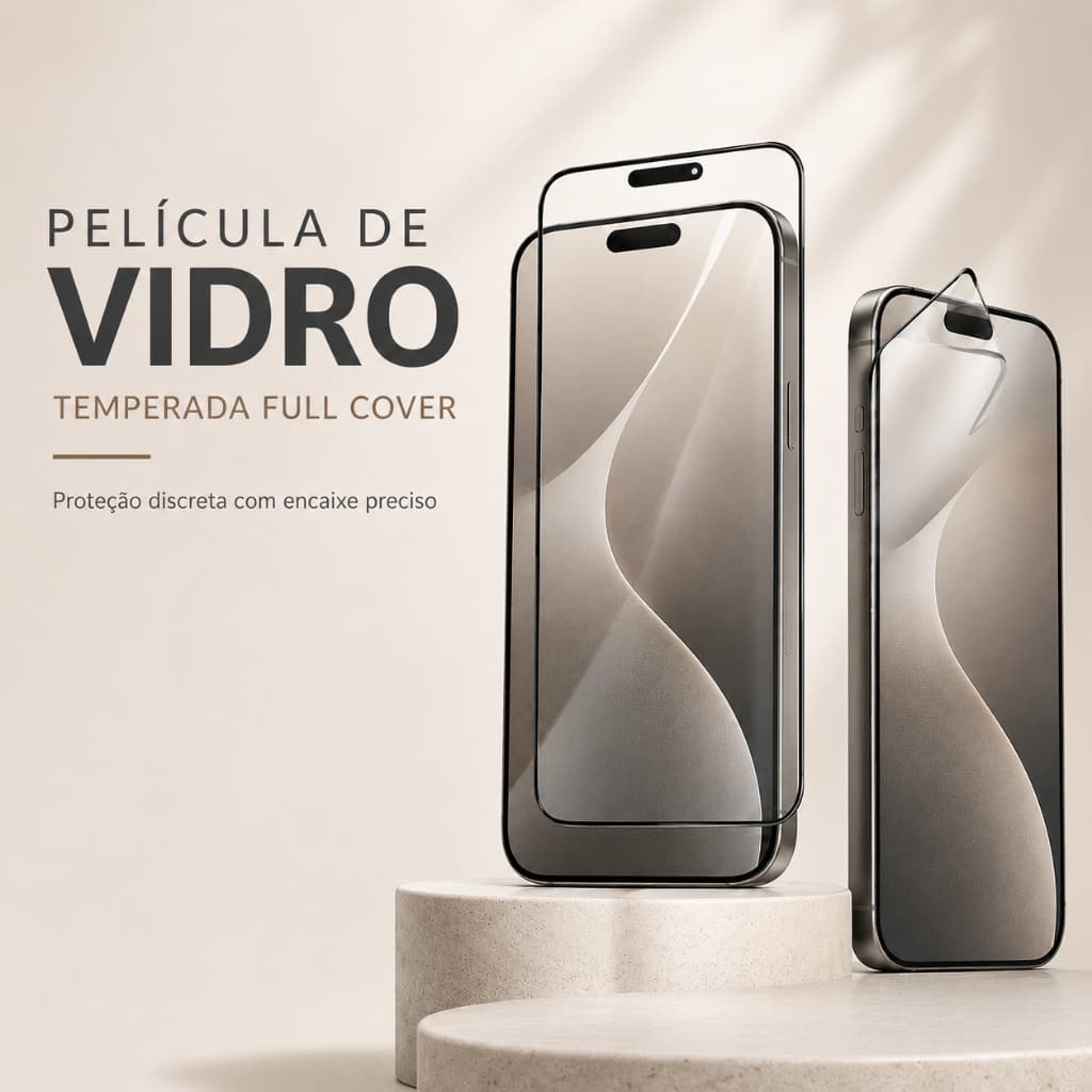 Película de Vidro Temperado 9H Full Cover com Aplicador Caixa Mágica para iPhone XR 11 12 13 14 15 16 17 Pro Max