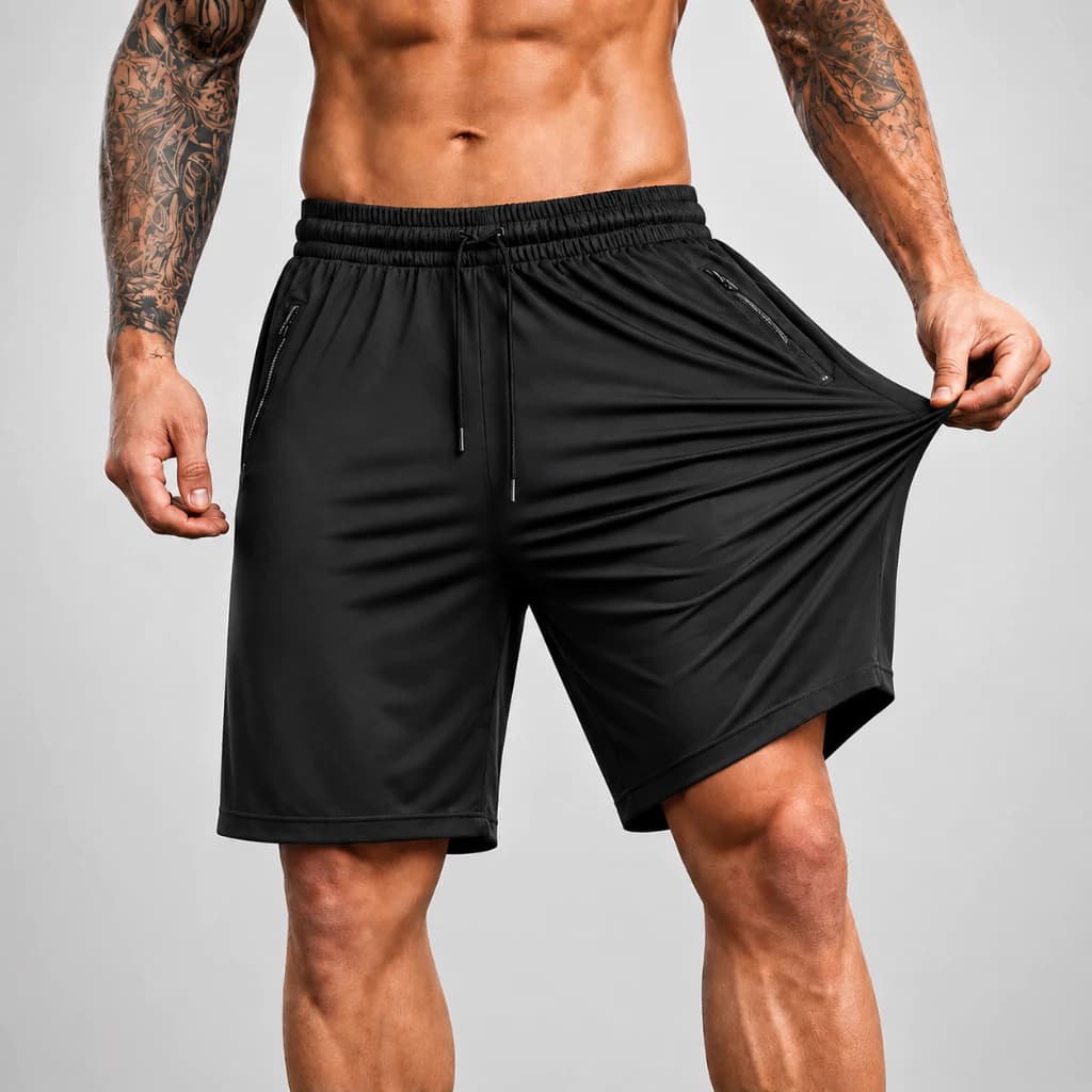 Bermuda Masculina Praia Academia Shorts Masculino Elastano Malha Fria - Secagem Rapida - Bermuda seda verão