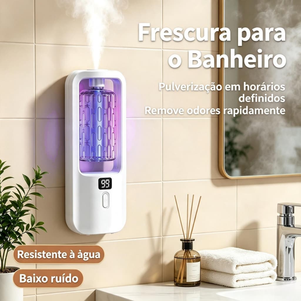 Aromatizador Automática Difusor de Essencia Aroma e Umidificador de Ar Multifuncional （Dois estilos）F2/E2