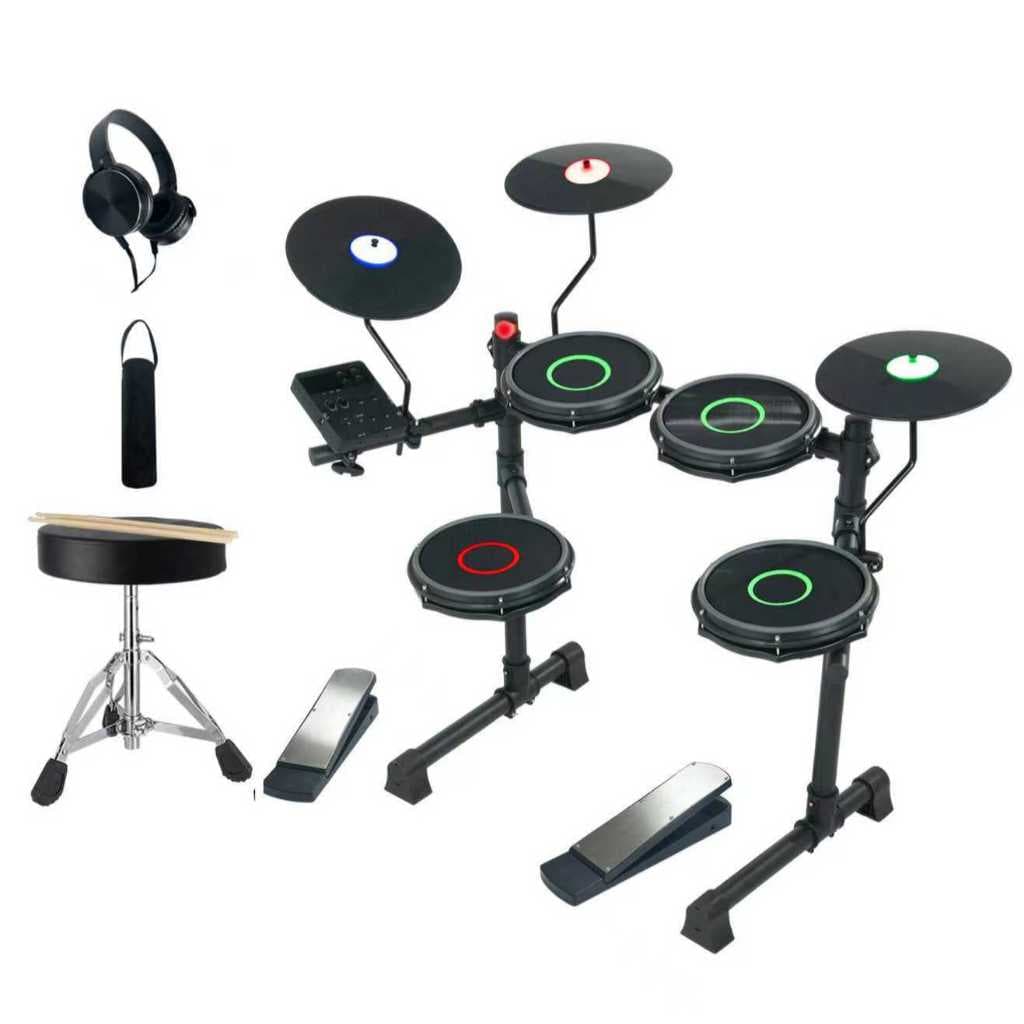 Bateria Eletrônica Profissional CPD-700 com Pads Mesh, RGB, 8" Dual Mesh, 200+ Sons BFD, Pedais, Banco e Fones