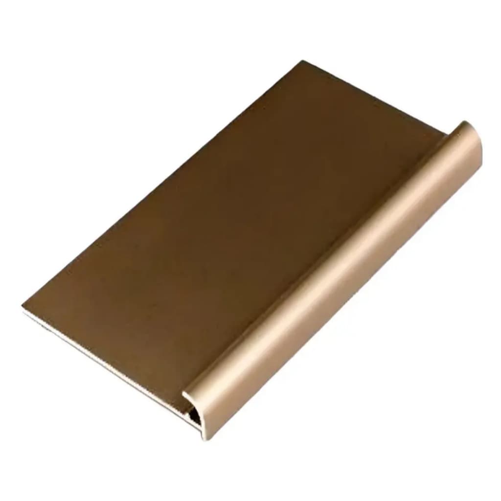 Perfil Aluminio Frontal Escada P/ Vinilico 2mm 1Metro