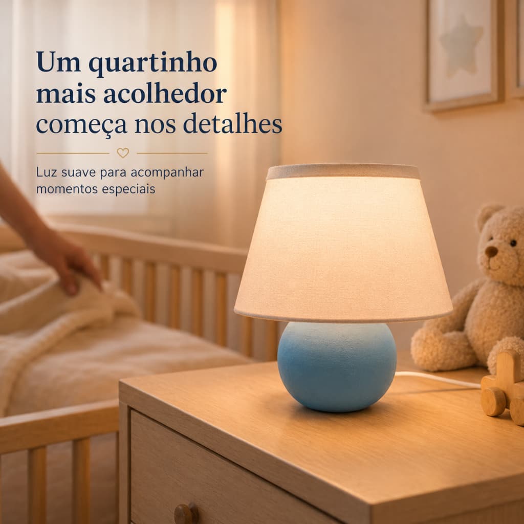 Luminária Infantil Lumie Abajur Quarto Bebê Com Lâmpada Inclusa Filtro Vermelho Luz Quente
