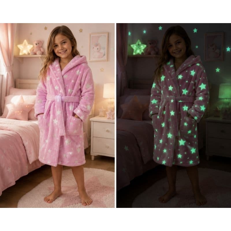 Roupão ROUPÃO INFANTIL BRILHA NO ESCURO – MICROFIBRA SOFT