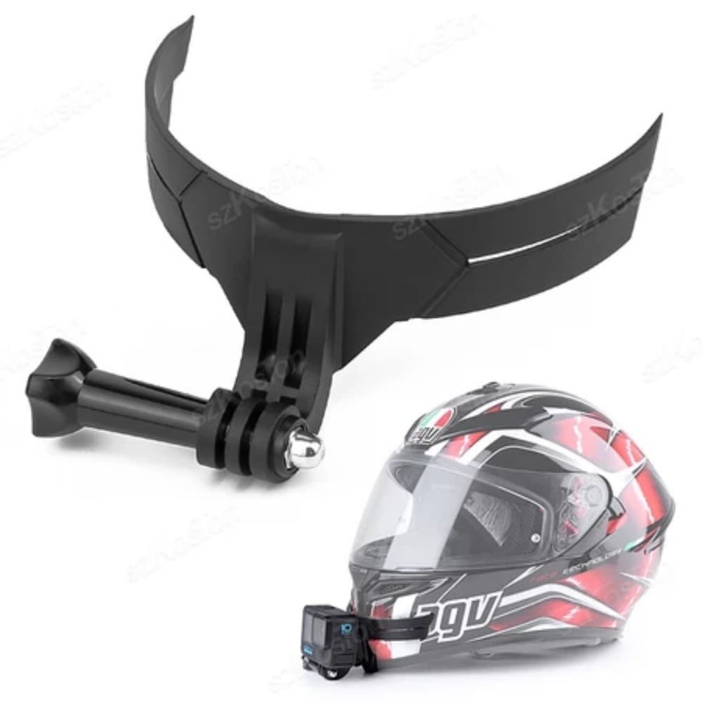 Suporte de queixo para capacete de moto, adesivo ajustável para GoPro Hero 11/10/9/8 e câmeras de ação