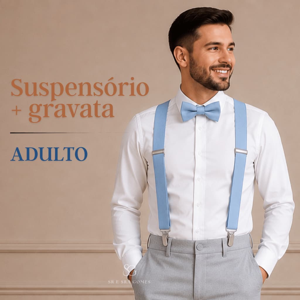 Kit Suspensório Azul Serenity Adulto