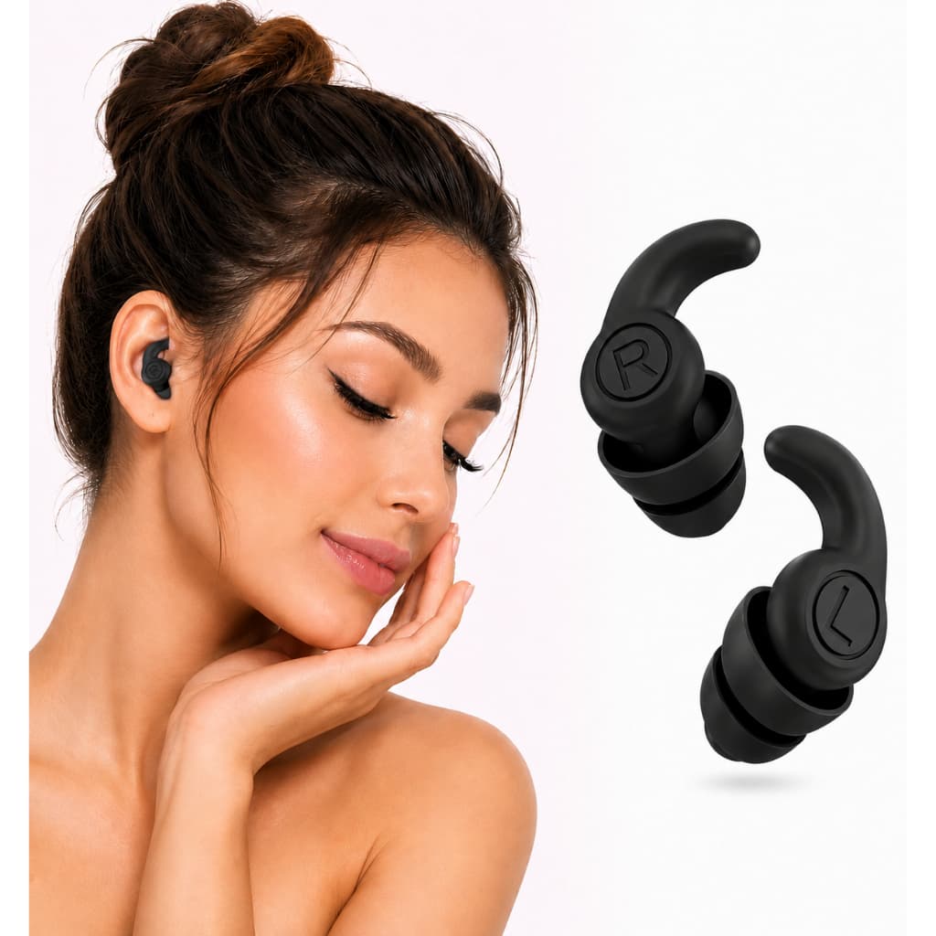 Protetor Auricular Silicone Ajuste Perfeito Confortável Redução Ruídos Design Ergonômico Material Macio 1, 2 ou 4 Pares