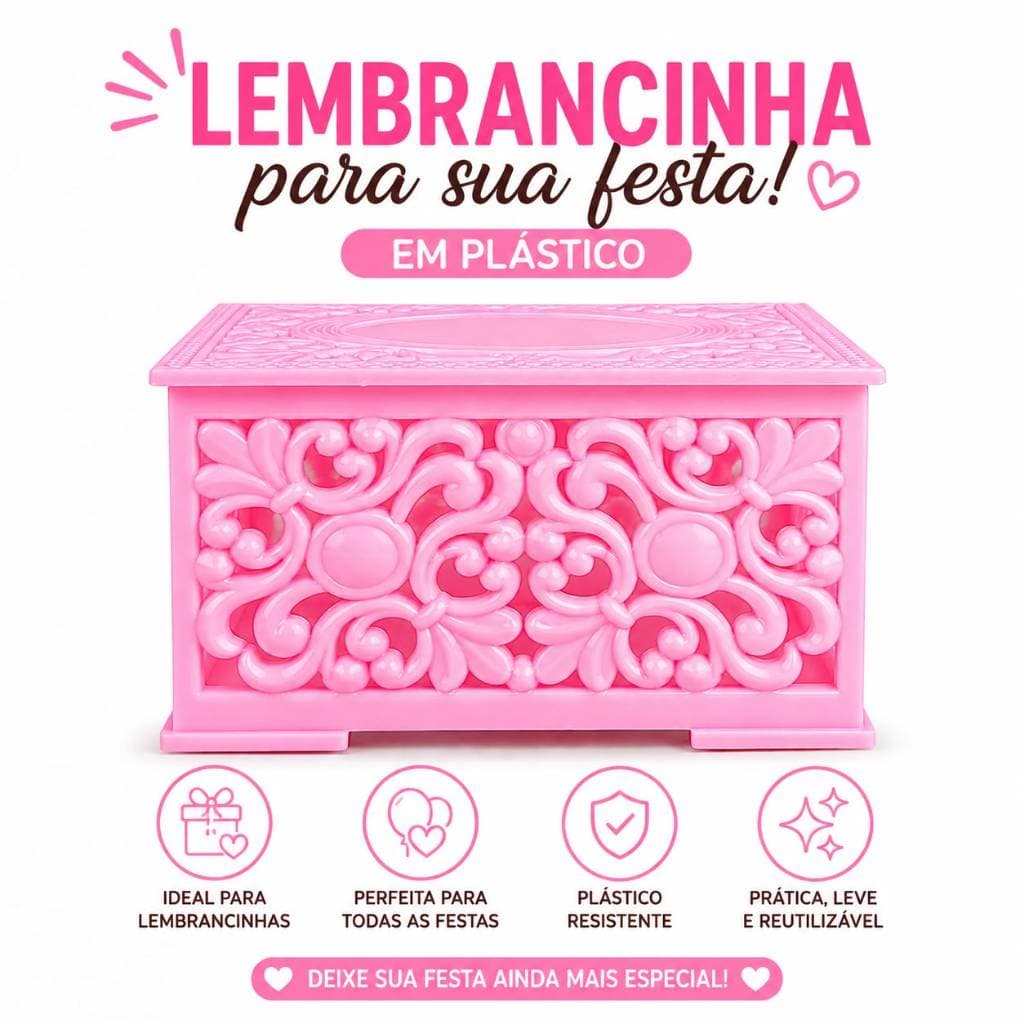 Mini Caixa Lembrancinh Festa Em Plástico 6CM Porta Doces Para Aniversário, Chá De Bebê