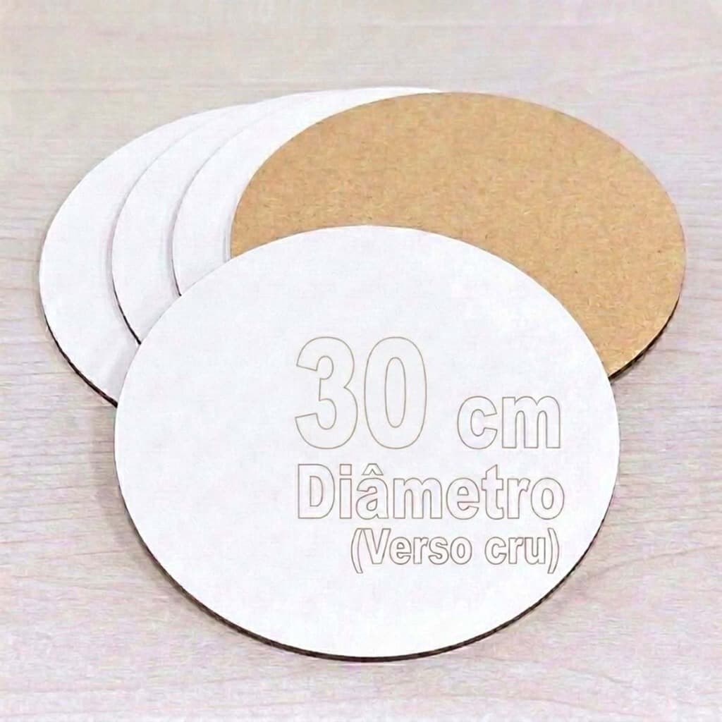 15 Base Redonda placa Tabuleiro Cake Board 30 Cm disco Mdf Branco base suporte artesanato A2b