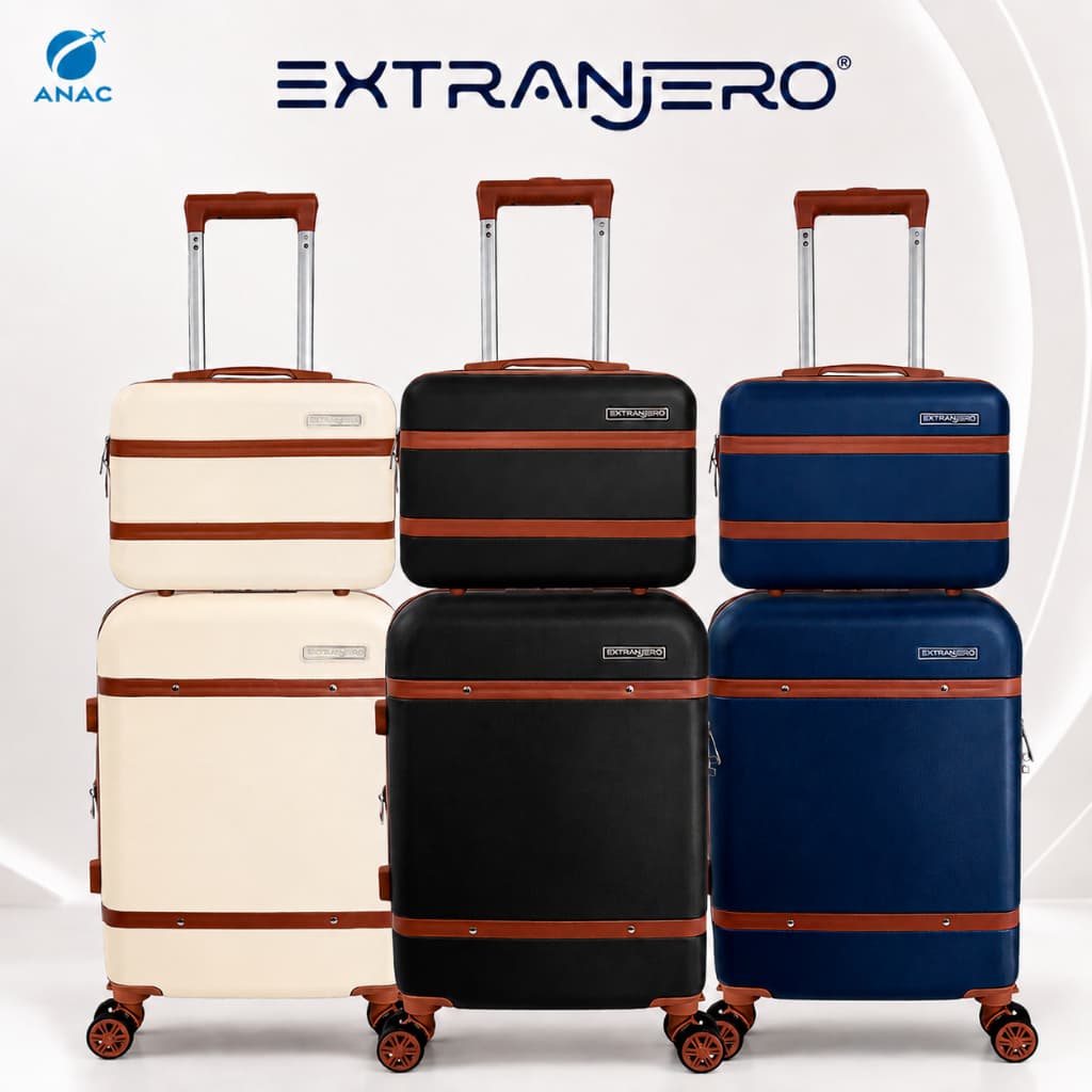 Mala de Bordo Com Frasqueira 10kg - 8kg Cadeado TSA Roda 360 Anac